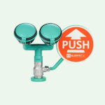 ClassicLine Sicherheits-Augendusche mit zwei Brauseköpfen 45° für Tischmontage