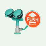 ClassicLine Sicherheits-Augendusche mit zwei Brauseköpfen 45° für Tischmontage – Bild 2