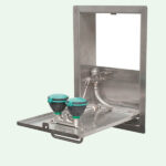 PremiumLine Sicherheits-Augendusche im Edelstahlgehäuse für Wandmontage Unterputz