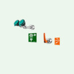 PremiumLine frostsichere selbstentleerende Augendusche Edelstahl, für Wandmontage – Bild 2