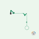 ClassicLine Körper-Notdusche mit Zugstangenumlenkung für Über-Tür-Montage Aufputz