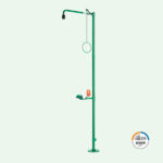 ClassicLine Körper-Notdusche mit Augendusche für Bodenmontage