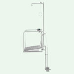 PremiumLine frostsichere selbstentleerende Augenduschen-Notduschen-Station mit umliegendem Schutzkorb mit Unterflurauslösung, Edelstahl für Bodenmontage - Image 4