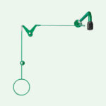 ClassicLine variable Körper-Notdusche mit Zugstangenumlenkung für Über-Tür-Montage - Image 2