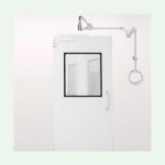 PremiumLine variable Körper-Notdusche mit Zugstangenumlenkung für Über-Tür-Montage – Bild 4