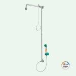 PremiumLine Notduschkombination mit Hand-Augendusche, Edelstahl für Wandmontage