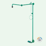 ClassicLine Notduschkombination mit Sicherheits-Augendusche für Über-Tür-Montage