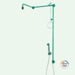 ClassicLine Notduschkombination mit Hand-Augendusche für Über-Tür-Montage