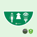 Bodenmarkierung für Augen- und Notduschen